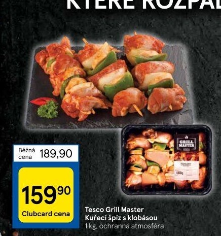 Kuřecí špíz s klobásou Grill Master Tesco
