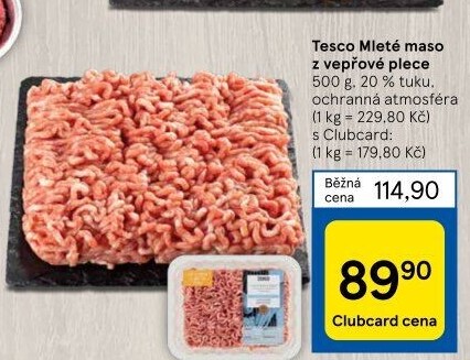 Maso mleté vepřové Tesco