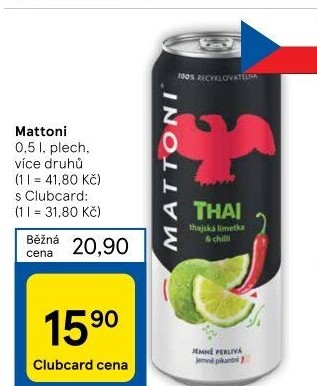 Ochucená voda Mattoni
