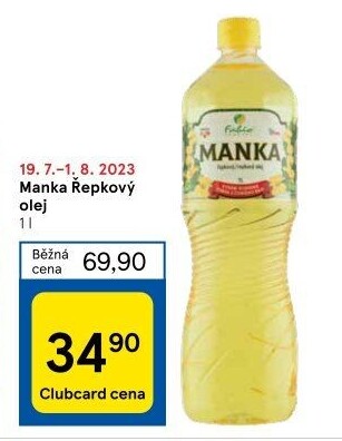 Řepkový olej Manka Fabio