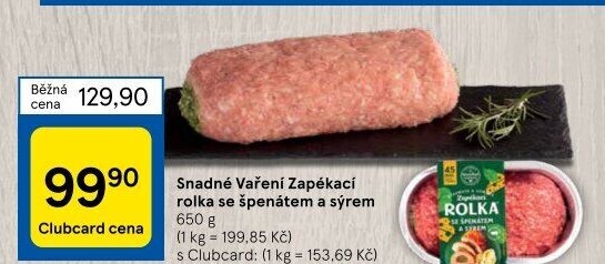 Rolka se špenátem a sýrem Snadné vaření Kostelecké uzeniny
