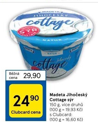 Sýr Cottage Jihočeský Madeta