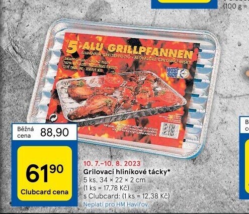 Tácky grilovací