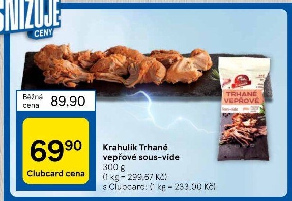 Vepřové trhané maso sous vide Krahulík