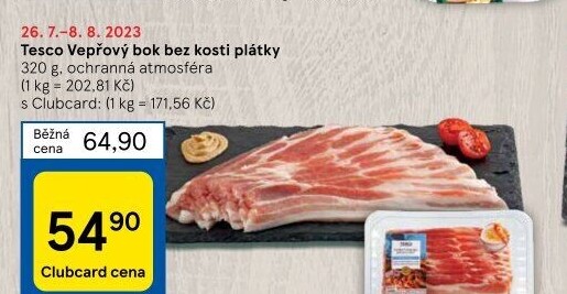 Vepřový bok bez kosti Tesco