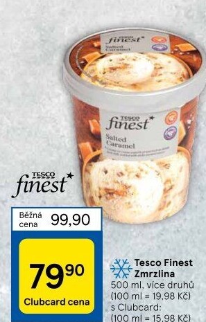 Zmrzlina v kelímku Tesco Finest