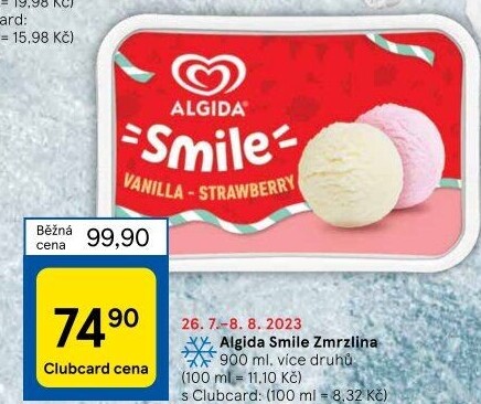 Zmrzlina ve vaničce Smile Algida