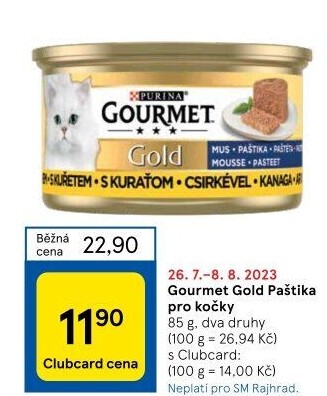 Paštika pro kočky Gold Gourmet Purina