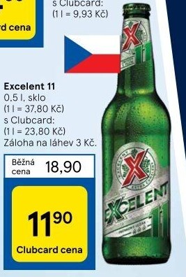 Pivo světlý ležák 11° Excelent