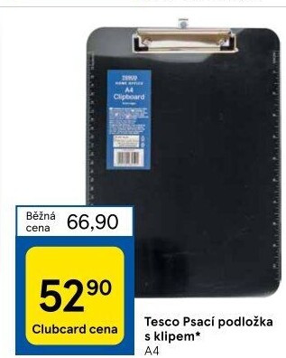 Psací podložka s klipem Tesco