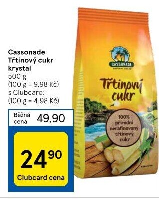 Třtinový cukr Cassonade
