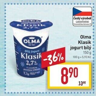Bílý jogurt Klasik Olma