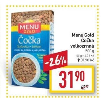 Čočka velkozrnná Menu Gold