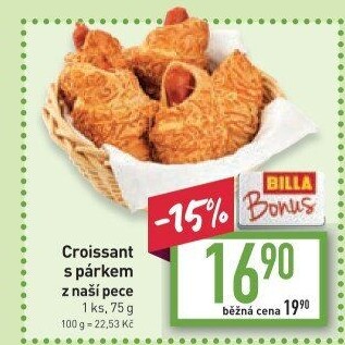Croissant s párkem