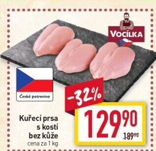 Kuřecí prsa s kostí Vocílka
