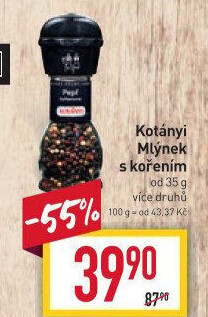 Mlýnek s kořením Kotányi