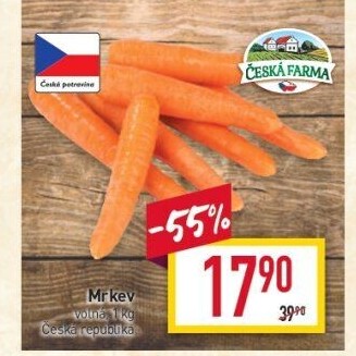 Mrkev Česká farma