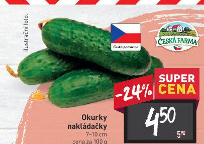 Okurky nakládačky Česká farma