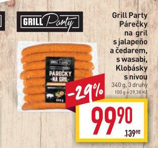 Párečky na gril s jalapeňos a čedarem Grill Party
