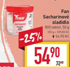 Sladidlo Sacharin Fan