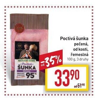Šunka od kosti poctivá nejvyšší jakosti Kostelecké uzeniny