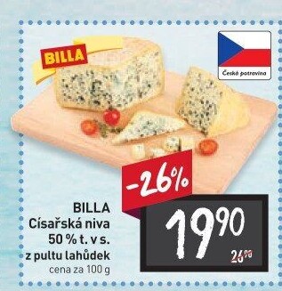 Sýr Niva císařská 50% Billa