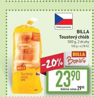 Toustový chléb Billa