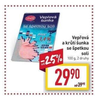 Vepřová šunka se špetkou soli LE&amp