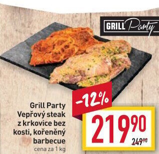 Vepřový steak z krkovice bez kosti marinovaný Grill Party
