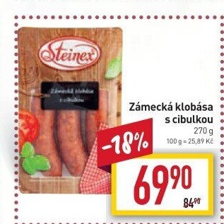 Zámecká klobása s cibulkou Steinex