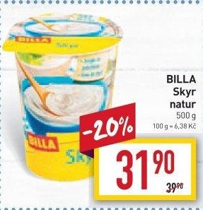 Dezert zakysaný bílý Skyr Billa