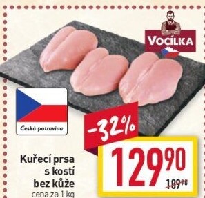 Kuřecí prsa s kostí Vocílka