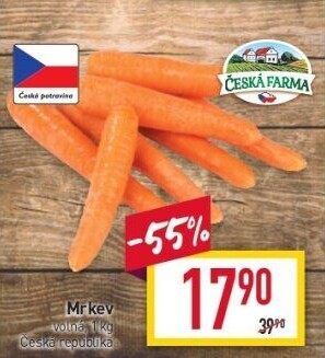 Mrkev Česká farma