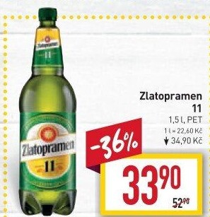 Pivo světlý ležák 11° Zlatopramen