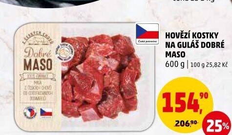 Hovězí maso na guláš Dobré maso