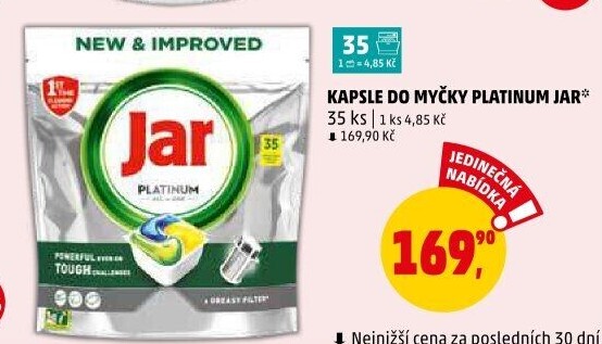 Kapsle do myčky Platinum Jar