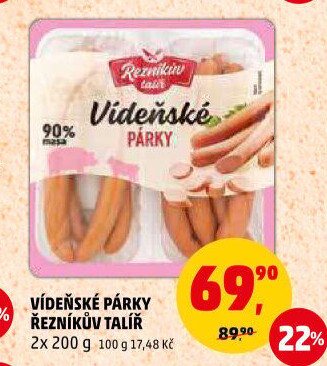 Párky vídeňské Řezníkův talíř