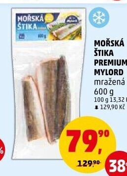 Štika mořská kuchaná mražená Premium Mylord