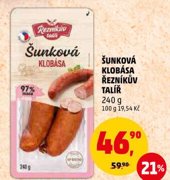 Šunková klobása Řezníkův talíř