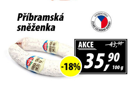 Klobása Příbramská sněženka Maso Příbram