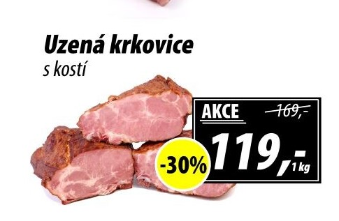 Uzená krkovice s kostí