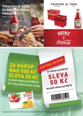 akční leták BILLA 31.7.2023-20.8.2023