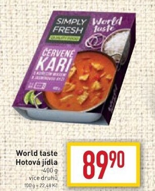 Hotová jídla World taste Simply Fresh Hamé