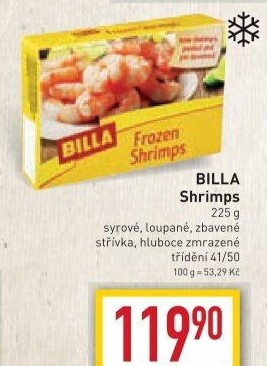 Krevety mražené Billa