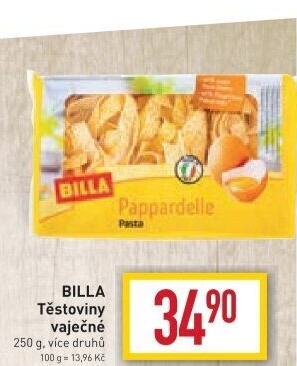 Těstoviny vaječné Billa
