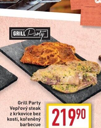 Vepřový steak z krkovice bez kosti marinovaný Grill Party