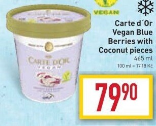 Zmrzlina v kelímku Vegan Carte D'