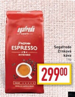 Zrnkové kávy Segafredo