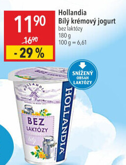Bílý jogurt bez laktózy Hollandia