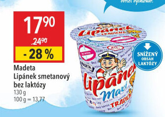 Dezert Lipánek bez laktózy Madeta